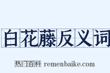 白花藤反义词是什么意思的图片